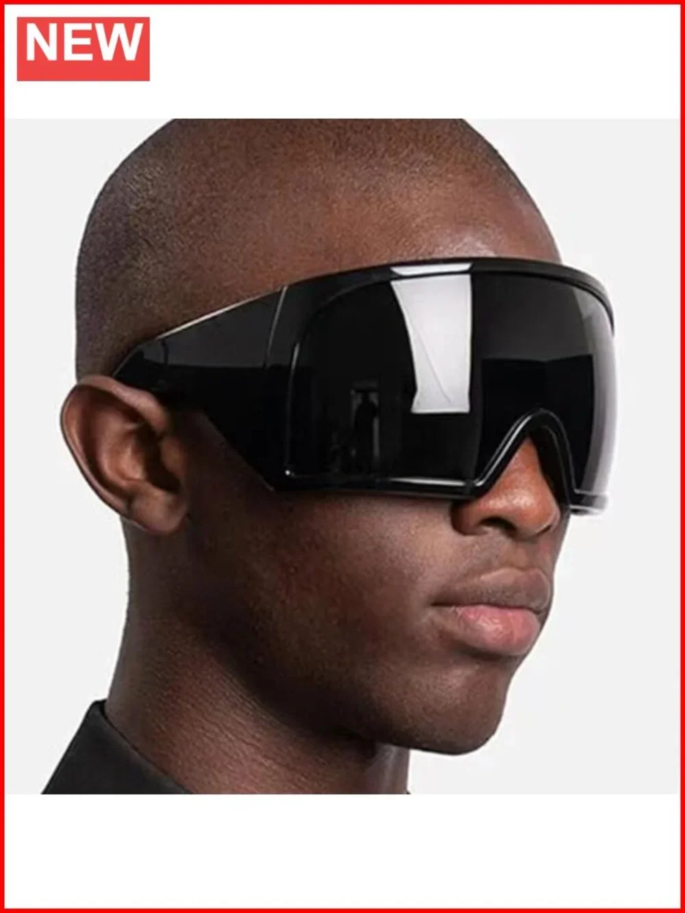 Oversized Wrap Around Sunglasses UV Protection Rave Trendy Shield